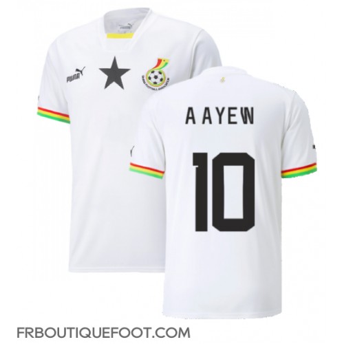 Maillot de foot Ghana Andre Ayew #10 Domicile vêtements Monde 2022 Manches Courtes